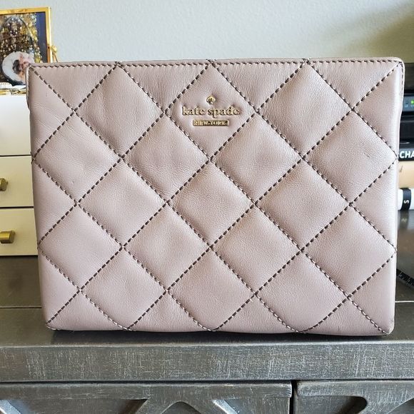 Kate Spade quilted chain handbag mauve - Picture 6 of 11